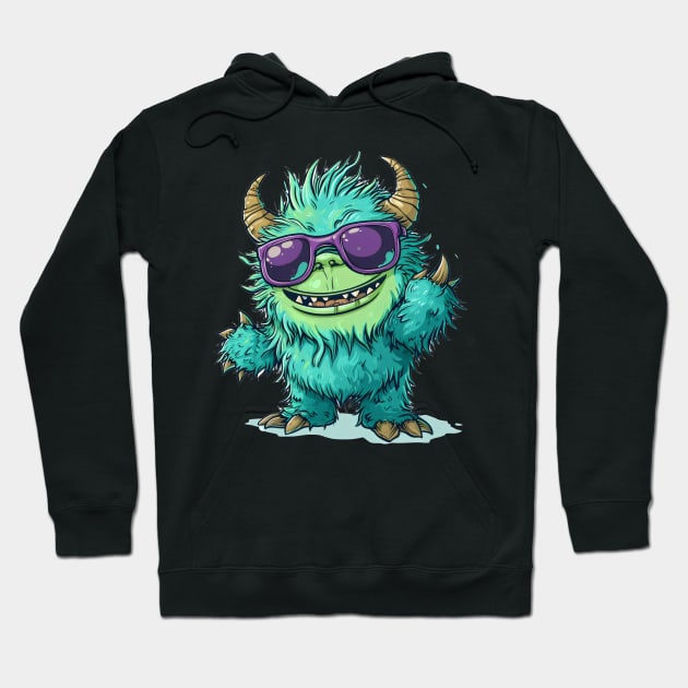 Cute Fluffy Monster Hoodie by Obotan Mmienu